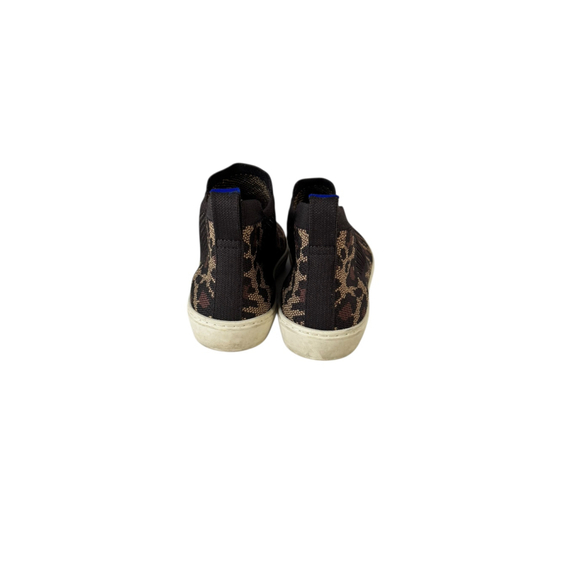 Women\'s Rothy\'s Leopard Print Slip-On Sneakers Size 8 Brown Black